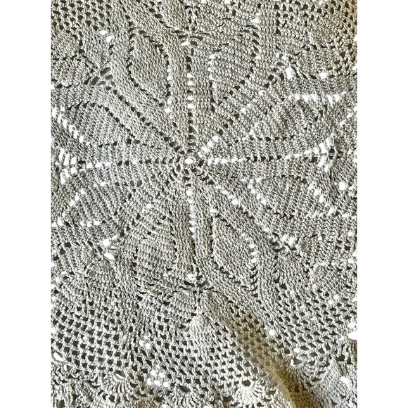 Pair Of Handcrafted Cotton Lace Doilies 12" Diameter Cream Wedding Granny Core - Picture 8 of 10